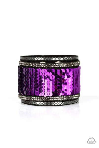 Heads or Mermaid Tails Purple Urban Bracelet-Jewelry-Paparazzi Accessories-Ericka C Wise, $5 Jewelry Paparazzi accessories jewelry ericka champion wise elite consultant life of the party fashion fix lead and nickel free florida palm bay melbourne