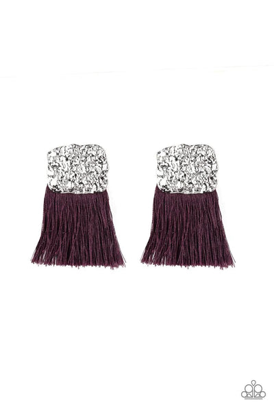 Plume Bloom Purple Earring-Jewelry-Paparazzi Accessories-Ericka C Wise, $5 Jewelry Paparazzi accessories jewelry ericka champion wise elite consultant life of the party fashion fix lead and nickel free florida palm bay melbourne