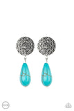Prairie Bliss Blue Earrings-Jewelry-Paparazzi Accessories-Ericka C Wise, $5 Jewelry Paparazzi accessories jewelry ericka champion wise elite consultant life of the party fashion fix lead and nickel free florida palm bay melbourne