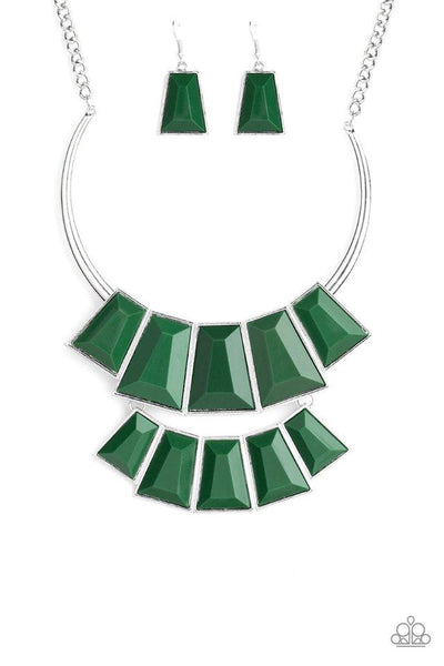 Lions, Tigress, and Bears Green Necklace-Jewelry-Paparazzi Accessories-Ericka C Wise, $5 Jewelry Paparazzi accessories jewelry ericka champion wise elite consultant life of the party fashion fix lead and nickel free florida palm bay melbourne
