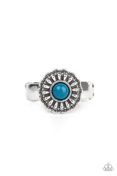 Daisy Dawn Blue Ring-Jewelry-Paparazzi Accessories-Ericka C Wise, $5 Jewelry Paparazzi accessories jewelry ericka champion wise elite consultant life of the party fashion fix lead and nickel free florida palm bay melbourne