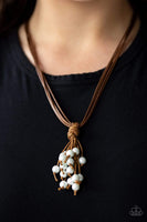 Tassel Trek White Necklace-Jewelry-Paparazzi Accessories-Ericka C Wise, $5 Jewelry Paparazzi accessories jewelry ericka champion wise elite consultant life of the party fashion fix lead and nickel free florida palm bay melbourne
