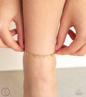 Paparazzi Accessories Sand Shark Gold Anklet-Jewelry-Paparazzi Accessories-Ericka C Wise, $5 Jewelry Paparazzi accessories jewelry ericka champion wise elite consultant life of the party fashion fix lead and nickel free florida palm bay melbourne