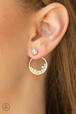 Rich Blitz Gold Earrings-Jewelry-Paparazzi Accessories-Ericka C Wise, $5 Jewelry Paparazzi accessories jewelry ericka champion wise elite consultant life of the party fashion fix lead and nickel free florida palm bay melbourne