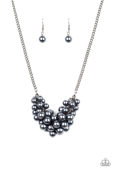 Grandiose Glimmer Black Necklace-Jewelry-Paparazzi Accessories-Ericka C Wise, $5 Jewelry Paparazzi accessories jewelry ericka champion wise elite consultant life of the party fashion fix lead and nickel free florida palm bay melbourne