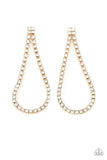 Diamond Drops Gold Earrings-Jewelry-Paparazzi Accessories-Ericka C Wise, $5 Jewelry Paparazzi accessories jewelry ericka champion wise elite consultant life of the party fashion fix lead and nickel free florida palm bay melbourne