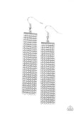 Top-Down Shimmer White Earring-Jewelry-Paparazzi Accessories-Ericka C Wise, $5 Jewelry Paparazzi accessories jewelry ericka champion wise elite consultant life of the party fashion fix lead and nickel free florida palm bay melbourne