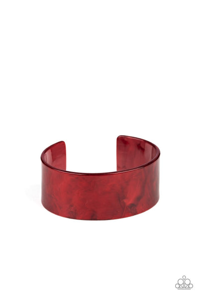 Glaze Over Red Bracelet-Jewelry-Paparazzi Accessories-Ericka C Wise, $5 Jewelry Paparazzi accessories jewelry ericka champion wise elite consultant life of the party fashion fix lead and nickel free florida palm bay melbourne