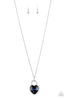 Locked in Love Blue Necklace-Jewelry-Paparazzi Accessories-Ericka C Wise, $5 Jewelry Paparazzi accessories jewelry ericka champion wise elite consultant life of the party fashion fix lead and nickel free florida palm bay melbourne
