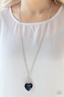 Locked in Love Blue Necklace-Jewelry-Paparazzi Accessories-Ericka C Wise, $5 Jewelry Paparazzi accessories jewelry ericka champion wise elite consultant life of the party fashion fix lead and nickel free florida palm bay melbourne