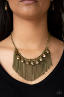 Bragging Rights Brass Necklace-Jewelry-Paparazzi Accessories-Ericka C Wise, $5 Jewelry Paparazzi accessories jewelry ericka champion wise elite consultant life of the party fashion fix lead and nickel free florida palm bay melbourne