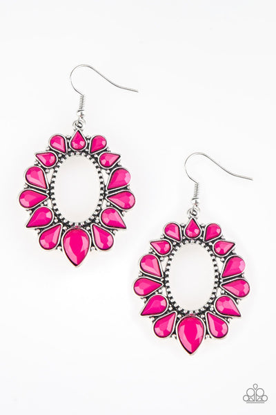 Fashionista Flavor Pink Earrings-Jewelry-Paparazzi Accessories-Ericka C Wise, $5 Jewelry Paparazzi accessories jewelry ericka champion wise elite consultant life of the party fashion fix lead and nickel free florida palm bay melbourne