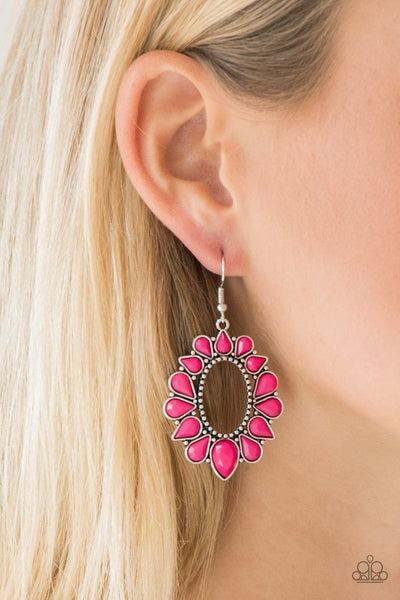 Gorgeously genie pink earring paparazzi hot sale