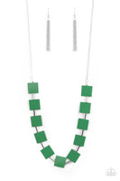 Hello, Material Girl Green Necklace-Jewelry-Paparazzi Accessories-Ericka C Wise, $5 Jewelry Paparazzi accessories jewelry ericka champion wise elite consultant life of the party fashion fix lead and nickel free florida palm bay melbourne