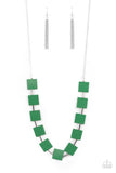 Hello, Material Girl Green Necklace-Jewelry-Paparazzi Accessories-Ericka C Wise, $5 Jewelry Paparazzi accessories jewelry ericka champion wise elite consultant life of the party fashion fix lead and nickel free florida palm bay melbourne
