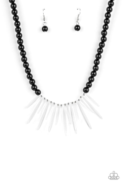 Icy Intimidation Black Necklace-Jewelry-Paparazzi Accessories-Ericka C Wise, $5 Jewelry Paparazzi accessories jewelry ericka champion wise elite consultant life of the party fashion fix lead and nickel free florida palm bay melbourne
