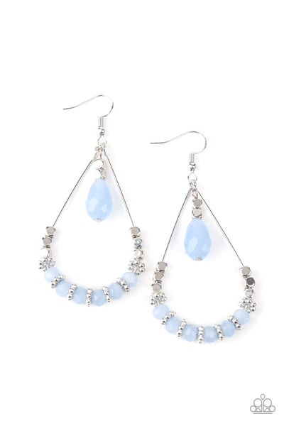 Lovely Lucidity Blue Earrings-Jewelry-Paparazzi Accessories-Ericka C Wise, $5 Jewelry Paparazzi accessories jewelry ericka champion wise elite consultant life of the party fashion fix lead and nickel free florida palm bay melbourne
