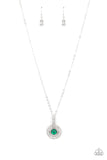 Springtime Twinkle Green Necklace-Jewelry-Ericka C Wise, $5 Jewelry-Ericka C Wise, $5 Jewelry Paparazzi accessories jewelry ericka champion wise elite consultant life of the party fashion fix lead and nickel free florida palm bay melbourne