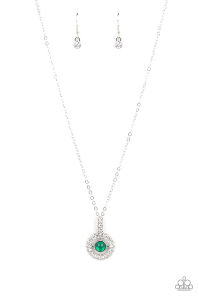 Springtime Twinkle Green Necklace-Jewelry-Ericka C Wise, $5 Jewelry-Ericka C Wise, $5 Jewelry Paparazzi accessories jewelry ericka champion wise elite consultant life of the party fashion fix lead and nickel free florida palm bay melbourne