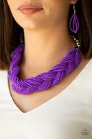 The Great Outback Purple Necklace-Jewelry-Ericka C Wise, $5 Jewelry-Ericka C Wise, $5 Jewelry Paparazzi accessories jewelry ericka champion wise elite consultant life of the party fashion fix lead and nickel free florida palm bay melbourne