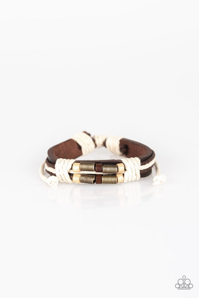 Wonderfully Woodsy Brown Urban Bracelet-Jewelry-Paparazzi Accessories-Ericka C Wise, $5 Jewelry Paparazzi accessories jewelry ericka champion wise elite consultant life of the party fashion fix lead and nickel free florida palm bay melbourne