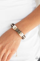 Wonderfully Woodsy Brown Urban Bracelet-Jewelry-Paparazzi Accessories-Ericka C Wise, $5 Jewelry Paparazzi accessories jewelry ericka champion wise elite consultant life of the party fashion fix lead and nickel free florida palm bay melbourne