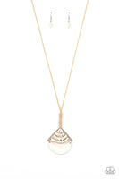 Beach Beam White Necklace-Jewelry-Paparazzi Accessories-Ericka C Wise, $5 Jewelry Paparazzi accessories jewelry ericka champion wise elite consultant life of the party fashion fix lead and nickel free florida palm bay melbourne
