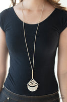 Beach Beam White Necklace-Jewelry-Paparazzi Accessories-Ericka C Wise, $5 Jewelry Paparazzi accessories jewelry ericka champion wise elite consultant life of the party fashion fix lead and nickel free florida palm bay melbourne