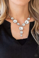 Legendary Luster White Necklace-Jewelry-Paparazzi Accessories-Ericka C Wise, $5 Jewelry Paparazzi accessories jewelry ericka champion wise elite consultant life of the party fashion fix lead and nickel free florida palm bay melbourne