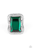 Deluxe Decadence Green Ring-Jewelry-Paparazzi Accessories-Ericka C Wise, $5 Jewelry Paparazzi accessories jewelry ericka champion wise elite consultant life of the party fashion fix lead and nickel free florida palm bay melbourne
