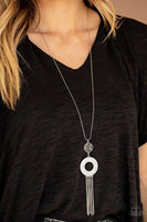 Sassy As They Come Silver Necklace-Jewelry-Paparazzi Accessories-Ericka C Wise, $5 Jewelry Paparazzi accessories jewelry ericka champion wise elite consultant life of the party fashion fix lead and nickel free florida palm bay melbourne