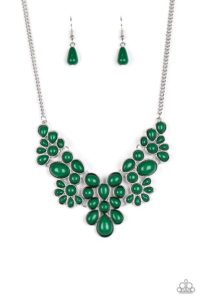 Bohemian Banquet Green Necklace-Jewelry-Paparazzi Accessories-Ericka C Wise, $5 Jewelry Paparazzi accessories jewelry ericka champion wise elite consultant life of the party fashion fix lead and nickel free florida palm bay melbourne