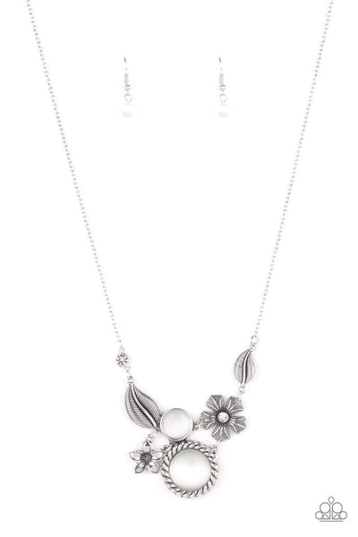 Exquisitely Eden White Necklace-Jewelry-Paparazzi Accessories-Ericka C Wise, $5 Jewelry Paparazzi accessories jewelry ericka champion wise elite consultant life of the party fashion fix lead and nickel free florida palm bay melbourne