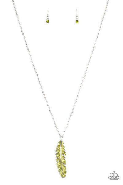 Soaring High Green Necklace-Jewelry-Paparazzi Accessories-Ericka C Wise, $5 Jewelry Paparazzi accessories jewelry ericka champion wise elite consultant life of the party fashion fix lead and nickel free florida palm bay melbourne