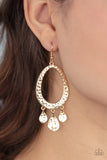 Taboo Trinket Gold Earrings-Jewelry-Paparazzi Accessories-Ericka C Wise, $5 Jewelry Paparazzi accessories jewelry ericka champion wise elite consultant life of the party fashion fix lead and nickel free florida palm bay melbourne