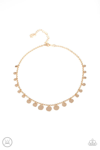 Minimal Magic Gold Necklace-Jewelry-Paparazzi Accessories-Ericka C Wise, $5 Jewelry Paparazzi accessories jewelry ericka champion wise elite consultant life of the party fashion fix lead and nickel free florida palm bay melbourne