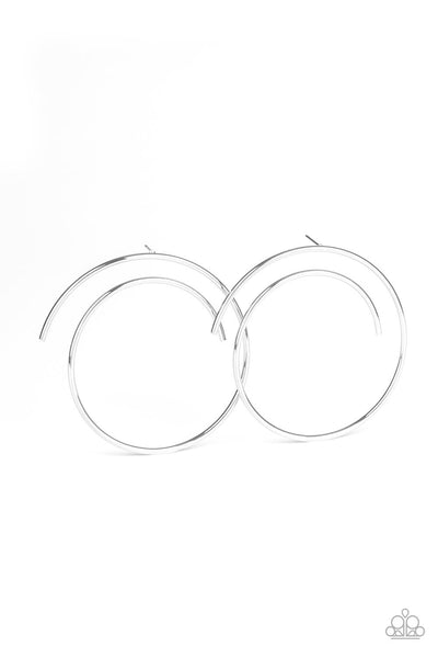 Vogue Vortex Silver Post Earrings-Jewelry-Paparazzi Accessories-Ericka C Wise, $5 Jewelry Paparazzi accessories jewelry ericka champion wise elite consultant life of the party fashion fix lead and nickel free florida palm bay melbourne