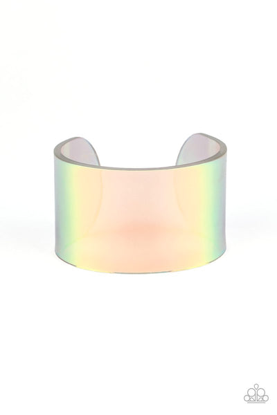 Holographic Aura Multi Bracelet-Jewelry-Paparazzi Accessories-Ericka C Wise, $5 Jewelry Paparazzi accessories jewelry ericka champion wise elite consultant life of the party fashion fix lead and nickel free florida palm bay melbourne
