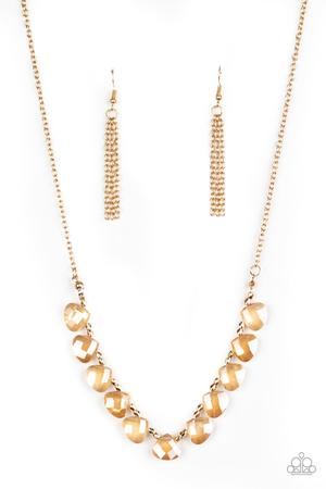 Catch a Fallen Star Gold Necklace-Jewelry-Paparazzi Accessories-Ericka C Wise, $5 Jewelry Paparazzi accessories jewelry ericka champion wise elite consultant life of the party fashion fix lead and nickel free florida palm bay melbourne