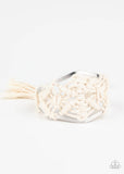 Macrame Mode White Bracelet-Jewelry-Paparazzi Accessories-Ericka C Wise, $5 Jewelry Paparazzi accessories jewelry ericka champion wise elite consultant life of the party fashion fix lead and nickel free florida palm bay melbourne