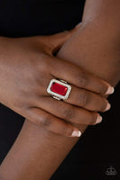 Crown Jewel Jubilee Red Ring-Jewelry-Paparazzi Accessories-Ericka C Wise, $5 Jewelry Paparazzi accessories jewelry ericka champion wise elite consultant life of the party fashion fix lead and nickel free florida palm bay melbourne