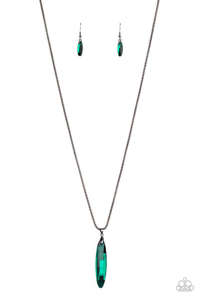 Meteor Shower Green Necklace-Jewelry-Paparazzi Accessories-Ericka C Wise, $5 Jewelry Paparazzi accessories jewelry ericka champion wise elite consultant life of the party fashion fix lead and nickel free florida palm bay melbourne