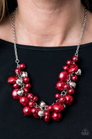 Battle of the Bombshells Red Necklace-Jewelry-Paparazzi Accessories-Ericka C Wise, $5 Jewelry Paparazzi accessories jewelry ericka champion wise elite consultant life of the party fashion fix lead and nickel free florida palm bay melbourne