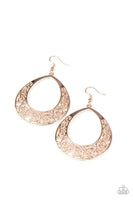 Vineyard Venture Rose Gold Earrings-Jewelry-Paparazzi Accessories-Ericka C Wise, $5 Jewelry Paparazzi accessories jewelry ericka champion wise elite consultant life of the party fashion fix lead and nickel free florida palm bay melbourne