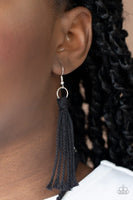 Macrame Mantra Black Necklace-Jewelry-Paparazzi Accessories-Ericka C Wise, $5 Jewelry Paparazzi accessories jewelry ericka champion wise elite consultant life of the party fashion fix lead and nickel free florida palm bay melbourne