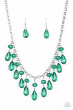 Crystal Enchantment Green Necklace-Jewelry-Paparazzi Accessories-Ericka C Wise, $5 Jewelry Paparazzi accessories jewelry ericka champion wise elite consultant life of the party fashion fix lead and nickel free florida palm bay melbourne