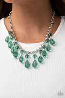 Crystal Enchantment Green Necklace-Jewelry-Paparazzi Accessories-Ericka C Wise, $5 Jewelry Paparazzi accessories jewelry ericka champion wise elite consultant life of the party fashion fix lead and nickel free florida palm bay melbourne