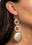 Blooming Baubles Gold Earrings-Jewelry-Paparazzi Accessories-Ericka C Wise, $5 Jewelry Paparazzi accessories jewelry ericka champion wise elite consultant life of the party fashion fix lead and nickel free florida palm bay melbourne