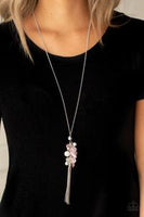 Party Girl Glow Pink Necklace-Jewelry-Paparazzi Accessories-Ericka C Wise, $5 Jewelry Paparazzi accessories jewelry ericka champion wise elite consultant life of the party fashion fix lead and nickel free florida palm bay melbourne