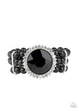 Speechless Sparkle Black Bracelet-Jewelry-Paparazzi Accessories-Ericka C Wise, $5 Jewelry Paparazzi accessories jewelry ericka champion wise elite consultant life of the party fashion fix lead and nickel free florida palm bay melbourne
